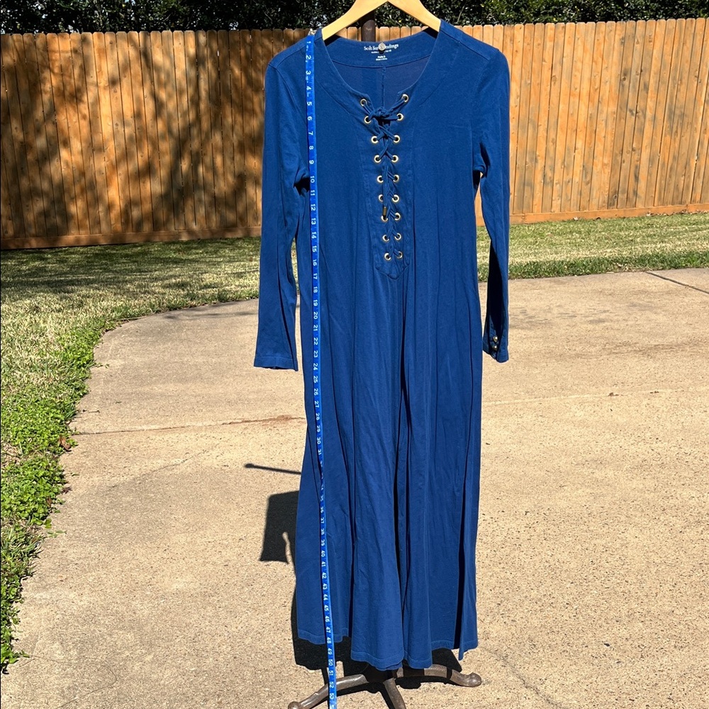 Soft Surroundings Lace-Up Long Sleeve Dress